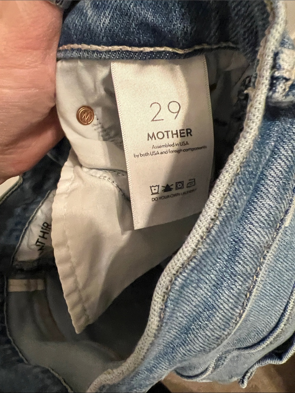 MOTHER Light Blue Straight-Leg Jeans - Picture 4 of 5